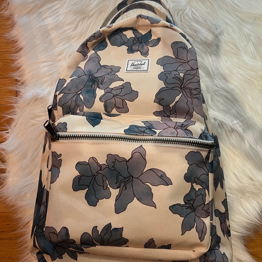 Herschel Supply Company Floral Backpack - Beige and Blue